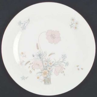 Royal Doulton Flirtation Dinner Plate, Fine China Dinnerware   Bone, Pink & Blue