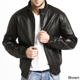 Tanners Avenue Mens Lambskin Leather Bomber Jacket