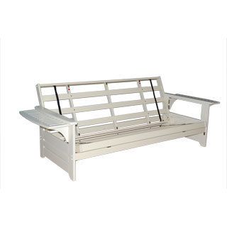 Ali Phonics Multi flex Futon Frame In Antique White Wood (mattress Not Included) (WoodWood Finish Antique whiteFinish StainedBed Dimensions 75 inches long x 54 inches wide x 8 inches high Frame Dimensions 33 inches high x 80 inches long x 37 inches de