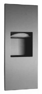 Bobrick Trimline Series Recessed Paper Towel Dispenser / Waste Receptacle, 29 1/8 in H
