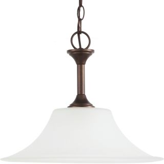 Holman One light Bell Metal Bronze Downlight Indoor Pendant With Satin Etched Glass