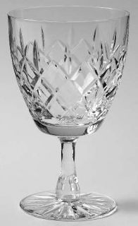 Webb Corbett Clifton Water Goblet   Cut Criss Cross & Vertical On Bowl