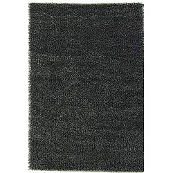 Hand woven Black/ White Polyester Rug (6 X 9) (blackPattern solidMeasures 1.6 inches thickTip We recommend the use of a non skid pad to keep the rug in place on smooth surfaces.All rug sizes are approximate. Due to the difference of monitor colors, some