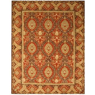 Hand tufted Khyber Red Twisted Wool Rug (89 X 119)