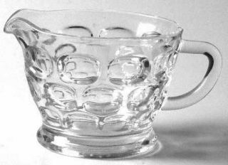 Federal Glass  Yorktown (Colonial) Creamer   Clear, Pressed Oval Design, 1960S