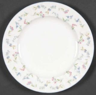 Royal Worcester Forget Me Not Blue Salad Plate, Fine China Dinnerware   Small Bl