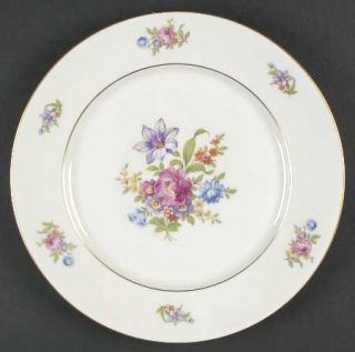 Royal Jackson Deanna Dinner Plate, Fine China Dinnerware   Floral Rim & Center,