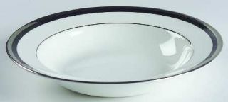 Wedgwood Reflection Rim Soup Bowl, Fine China Dinnerware   Fine Bone, Platinum &