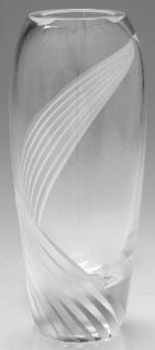Lenox Windswept Clear 9 Flower Vase   Clear, Frosted Swirl, Statuesque