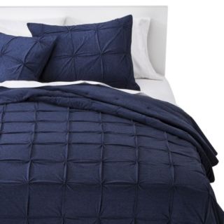 Room Essentials Jersey Reversible Quilt   Blue (Full/Queen)
