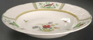 Spode June (2/7140) Rim Soup Bowl, Fine China Dinnerware   Embossed, Scalloped,