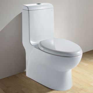 Ariel CO1038 Bath Contemporary European Toilet White Dual Flush