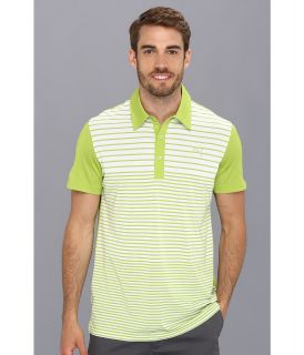 PUMA Golf Yarn Dye Stripe Polo Mens Short Sleeve Pullover (Green)