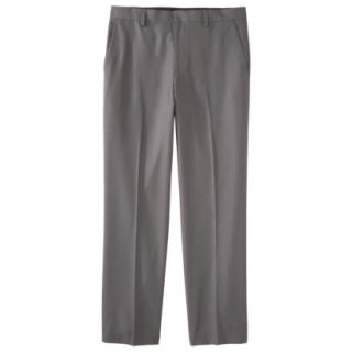 Mens Tailored Fit Microfiber Pants   Light Gray 44X36