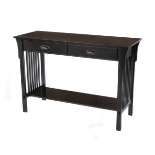 Bianco Collection Mission Black Sofa/ Console Table