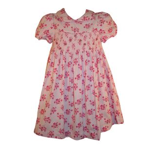 Laura Ashley Toddler Girls Pink Floral Smocked Corduroy Dress (2TClosure ButtonMeasurement Guide Childs Sizing GuideMaterials 100 percent cottonCare instructions Machine washable in cold and machine tumble dry lowModel 1234 )