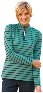Quarter zip Striped Sweatshirt
