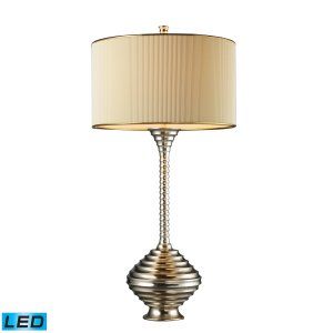 Dimond Lighting DMD D1471 LED Collingdale Table Lamp with Cream Shantung Shade w