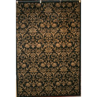 Damask Black Rug (53 X 77) (PolypropyleneConstruction Method Machine MadePile Height 0.5 in.Style TransitionalPrimary color BlackSecondary colors BrownPattern OrientalTip We recommend the use of a non skid pad to keep the rug in place on smooth sur