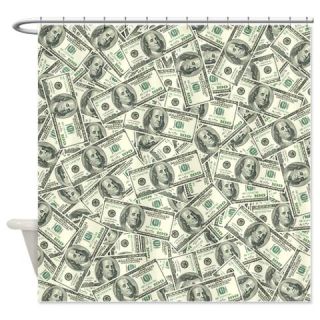  100 Dollar Bill Money Pattern Shower Curtain  Use code FREECART at Checkout