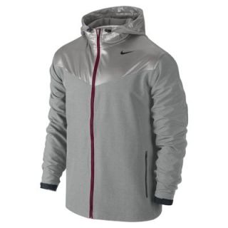 Nike Sweatless Hooded Mens Training Jacket   Dark Grey Heather