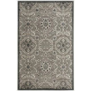 Nourison Graphic Illusions Grey Modern Traditional Rug (36 X 56)