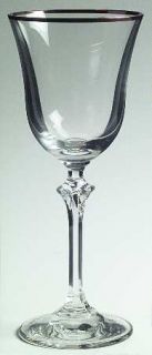 Oneida Tosca Gold Water Goblet   Clear,Non Optic,Knob Stem,Gold Trim