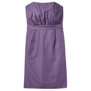 TEVOLIO Womens Plus Size Taffeta Strapless Dress   Plum Spice   28W