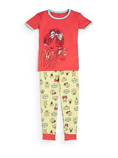 Toddlers & Little Girls Perfume 2 Piece Pajama Set   Yellow Red