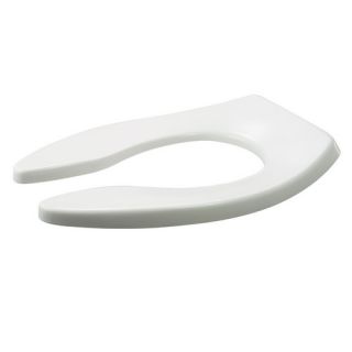 Bemis 1655SSCT000 Elongated Open Front Plastic Toilet Seat With Stainless Steel Posts White