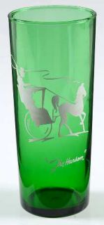 Anchor Hocking Gay Nineties Straight Shell 16 Ounce Flat Tumbler   Forest Green,