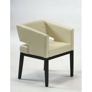 Bicast Leather Apollo Chair (Cream Wood)