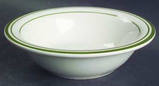 Lynns China Green Band Rim Cereal Bowl, Fine China Dinnerware   Superstone, Gre