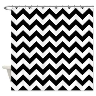  Black and White Chevron Pattern Shower Curtain  Use code FREECART at Checkout
