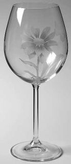 Spode Floral Haven Wine Glass   Clear, Etched Flowers & Butterflies