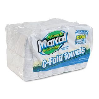 Marcal Embossed Paper Towels, C fold, White