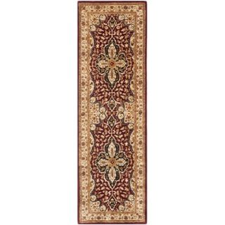 Handmade Persian Legend Red/ Beige Wool Rug (26 X 12)