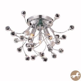 Christopher Knight Home Bulle 3 light Royal Cut Crystal And Chrome Flush Mount (Crystal/ aluminumFinish ChromeNumber of lights Three (3)Requires Three (3) 40 watt max bulb (not included)Bulb type G9, 110 volt 125 voltHardwiredDimensions 10 inches hig