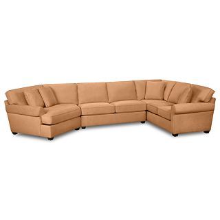 Possibilities Roll Arm 3 pc. Right Arm Sofa Sectional, Auburn