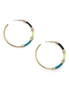 ABS by Allen Schwartz Jewelry Threaded Hoop Earrings/1.5   Gold 