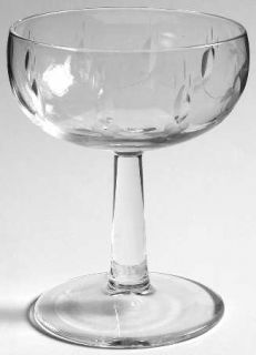 Imperial Glass Ohio F4 1 Champagne/Tall Sherbet   Stem #F4, Cut Vertical/Dots/Sw