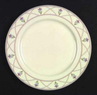 Gorham Lindsay Dinner Plate, Fine China Dinnerware   Town & Country,Gray,Pink La