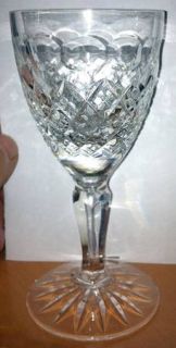Royal Brierley Henley Wine Glass   Cut,Crisscross,Thumprint,No Trim