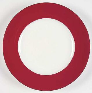 Lenox China Rutherford Circle Red Accent Luncheon Plate, Fine China Dinnerware  