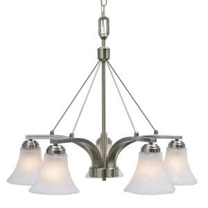 Golden Lighting GOL 7158 D5 PW Accurian PW 5 Light Nook Chandelier*side rods are