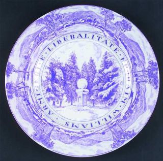 Wedgwood Williams College Purple (Smooth) Dinner Plate, Fine China Dinnerware  
