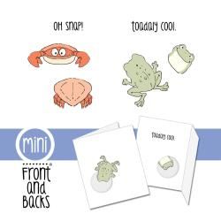 Art Impressions Front n backs Cling Rubber Stamp 7 X4  Frog and Crab