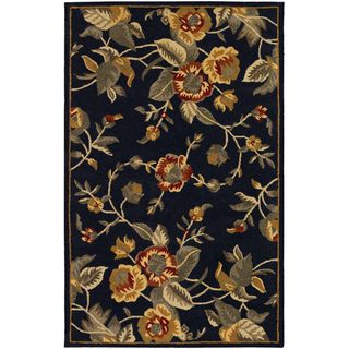 Botanique Bailey/ Black Area Rug (8 X 10) (BlackSecondary colors Apricot, Bark, Crimson, Ivory, Sage and Timber GoldPattern FloralTip We recommend the use of a non skid pad to keep the rug in place on smooth surfaces.All rug sizes are approximate. Due 