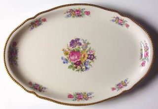 Castleton (USA) Castleton Rose 13 Oval Serving Platter, Fine China Dinnerware  