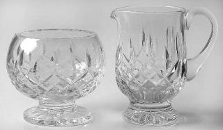 Waterford Lismore Footed Creamer & Open Footed Sugar   Vertical Cut On Bowl,Mult